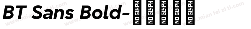 BT Sans Bold字体转换
